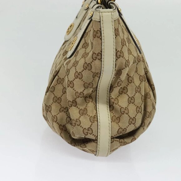 GUCCI GG Canvas Tote Bag Beige Gold 269953 Auth BA4969 - Picture 5 of 16